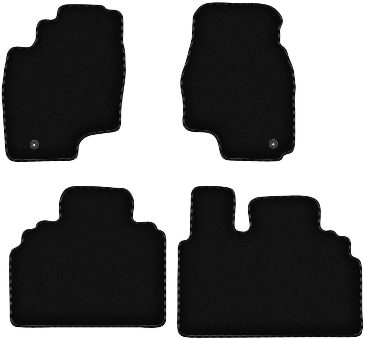 BASIC zwarte veloursmatten voor: Toyota Previa II minivan (2000-2005)
