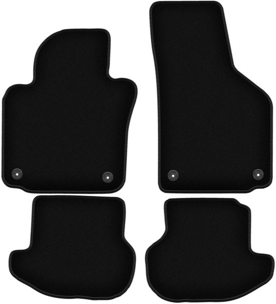 Tapis de sol en velours noir BASIC pour Volkswagen Eos Cabriolet (2005-2015)