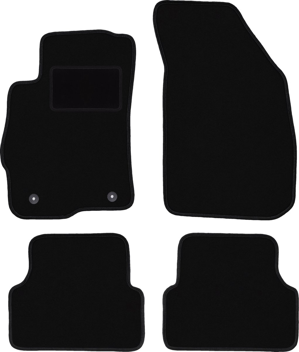 Zwarte veloursmatten voor: Chevrolet Aveo II T300 hatchback, sedan (2011-)