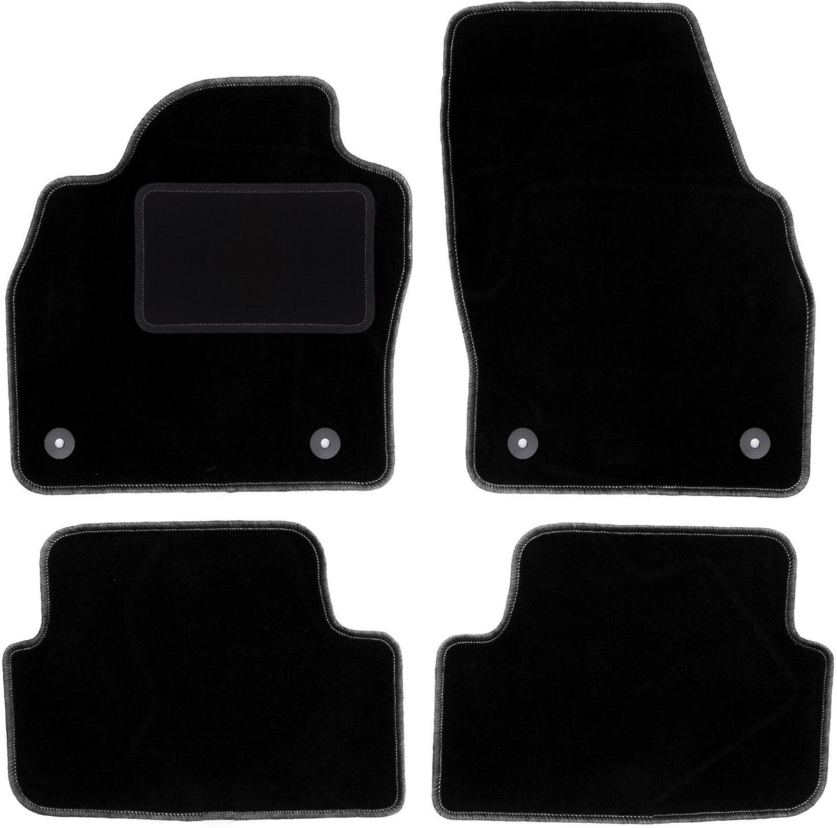 Zwarte veloursmatten voor: Audi A1 II (GB) hatchback (2018-)