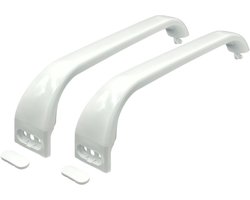 Fixem® deurgreep van koelkast Geschikt voor Bosch/Siemens 00265975, 00267269, 00369542, 369542 - 310mm - Wit - gebogen - 2 Stuks