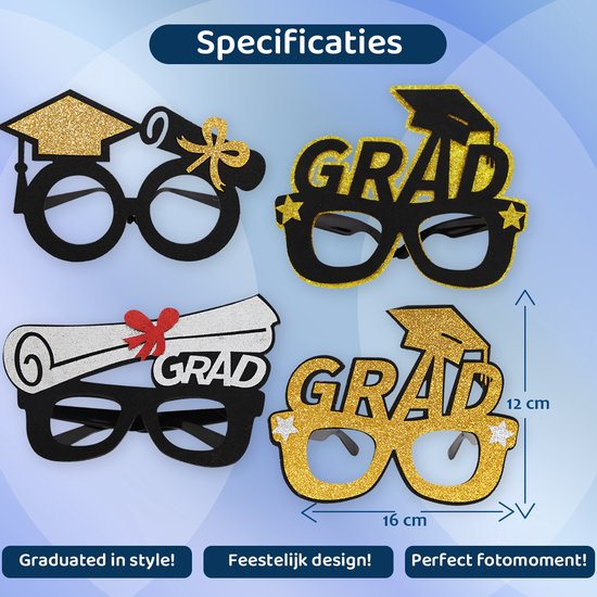 BTH - Geslaagd - Feestpakket - Photobooth Props - Versiering - Afstudeerhoed - Graduation - Foto Frame - You Did It