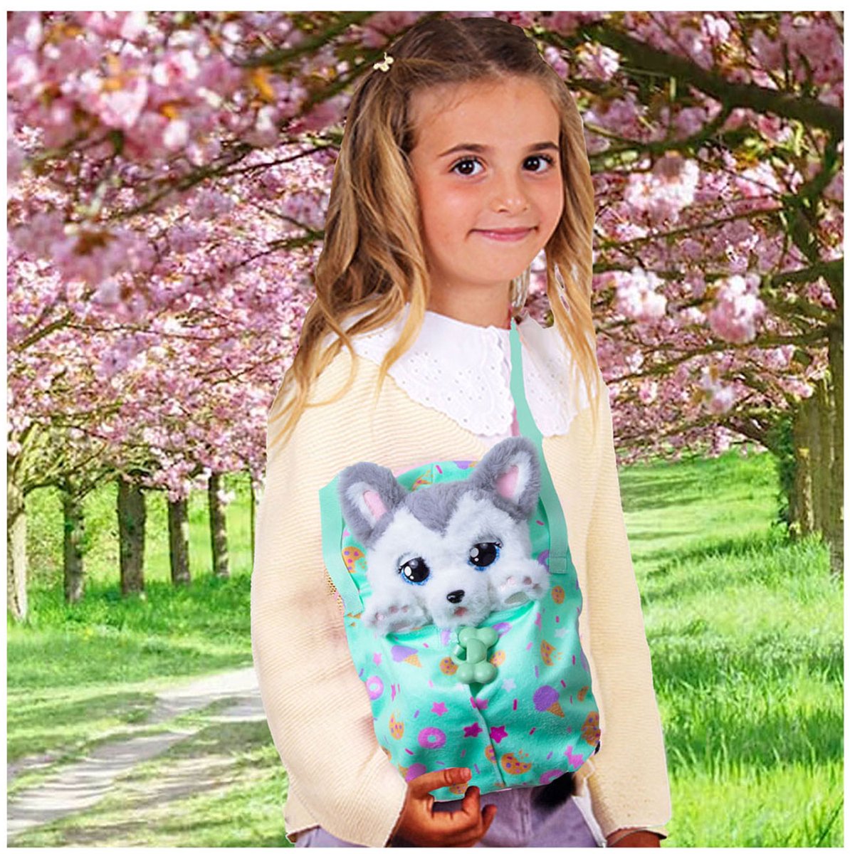 Baby Paws hondje Husky - Interactieve pluchen knuffel — afbeelding 7