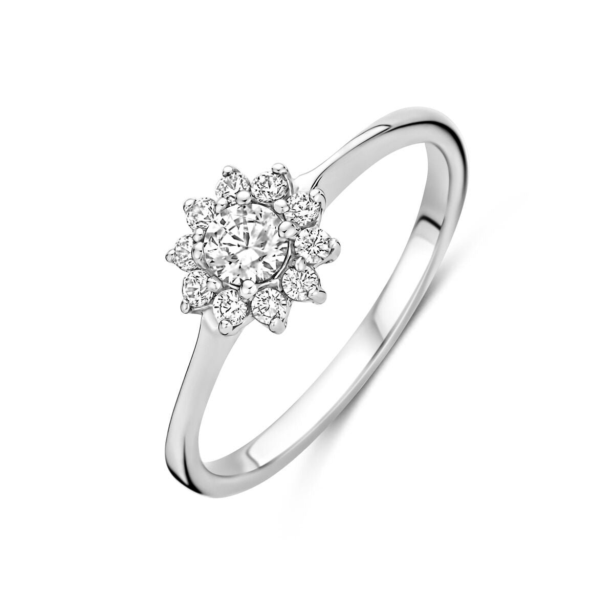 Zilveren Gerhodineerde Ring Zirkonia 1340849