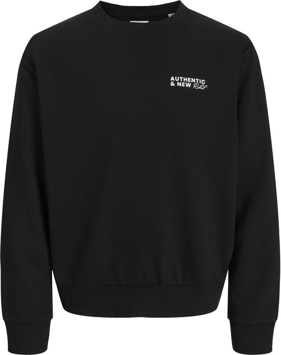 Sweat noir avec l'inscription 'AUTHENTIC & NEW Rebel' sur la poitrine gauche.
