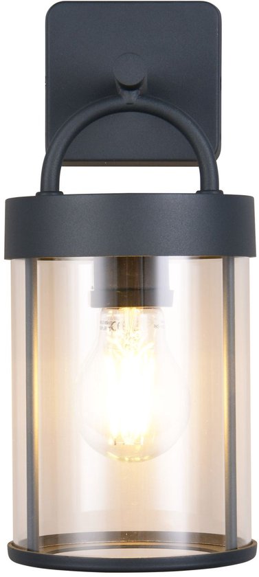 REALITY ALMERIA - Wandlamp - Antraciet - excl. 1x E27 4 W - Wandmontage - Buitenverlichting - IP44