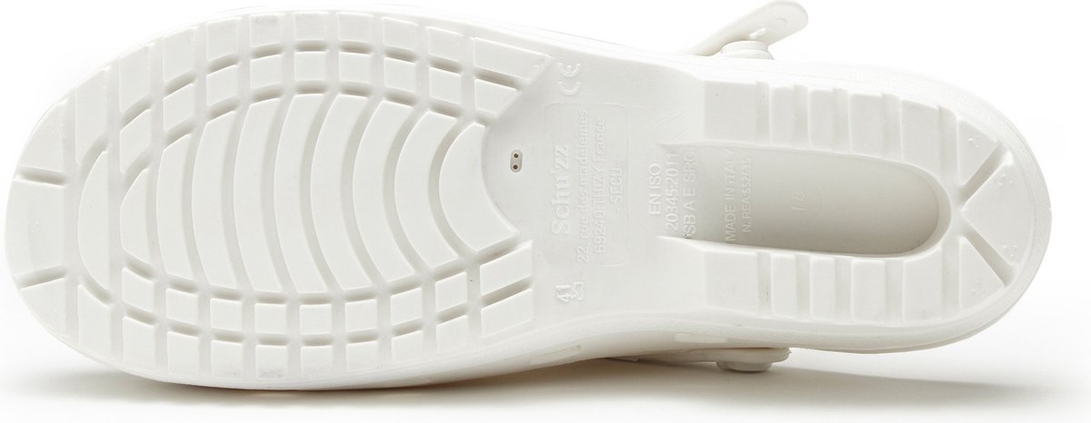 Schu'zz Schuzz Herren Clog Sicherheitsschuhe Sécu Homme Blanc / Weiß-44