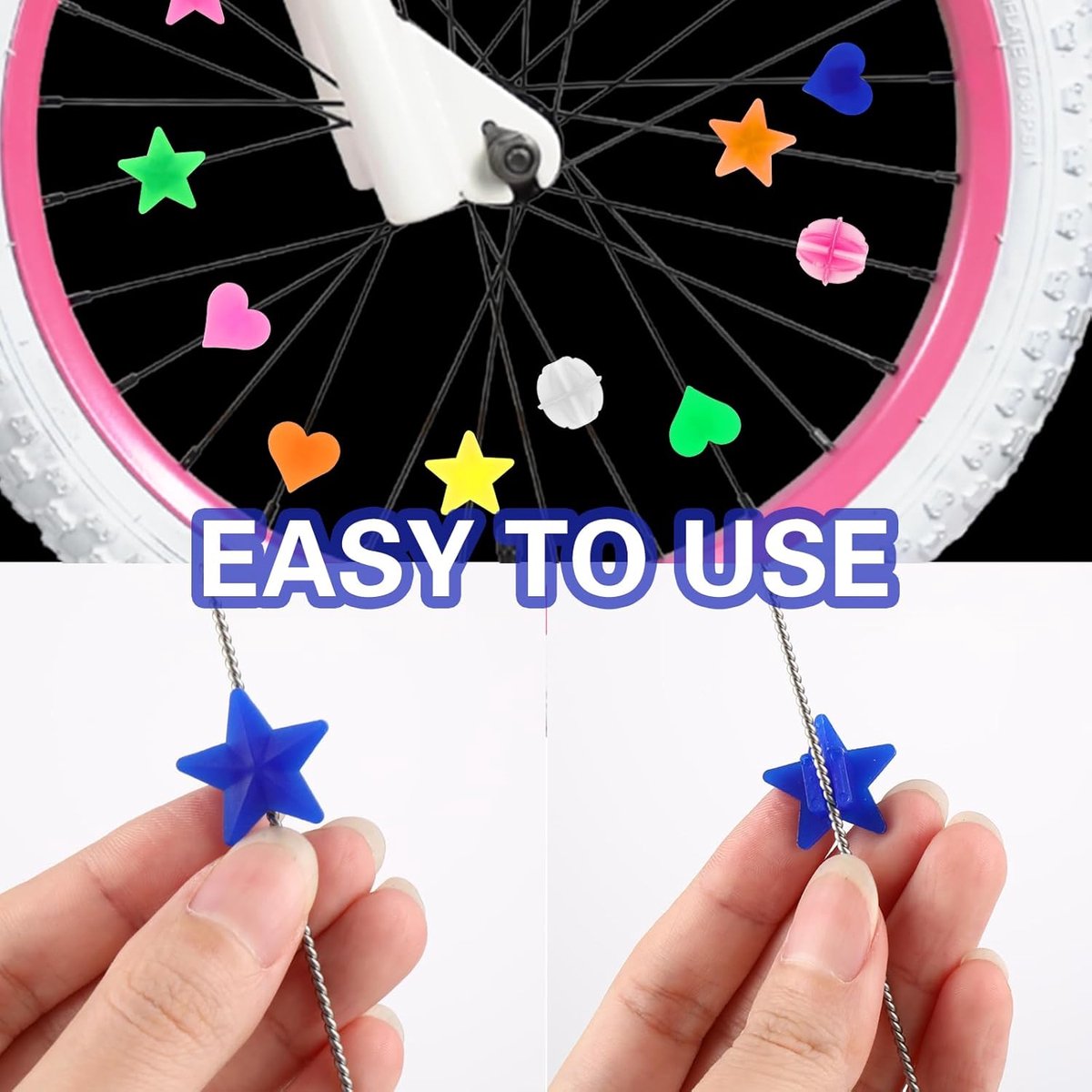 216 Perles Colorées Pour Rayons De Vélo - Décorations Pour Rayons De Velo Decorations Pour Rayons De Velo Pour Garcons Et Filles Accessoires De Velo Amusants