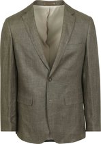 Suitable Blazer Linnen Panama Olijfgroen - Maat 48 - Heren blazer