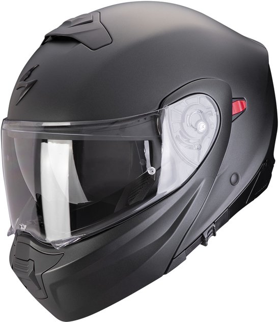 Scorpion Exo-930 Evo Solid Zwart Parel Mat Systeemhelm - Maat XXXL - Helm