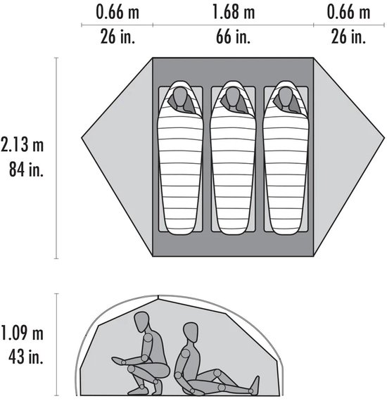 MSR FreeLite 3 V3 - Tent Green van MSR — afbeelding 3