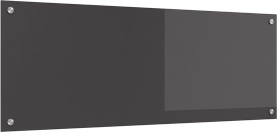 vidaXL - Cuisine - Dosseret - Gris foncé - 110 x 40 x 0,6 cm - Verre Glas