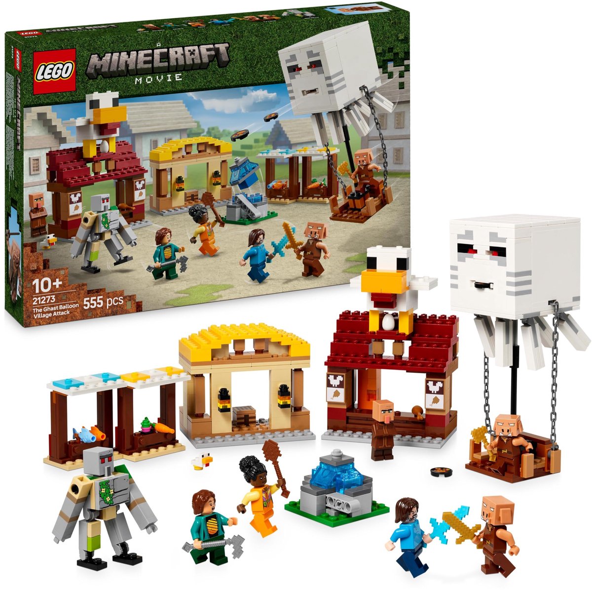 LEGO Minecraft De Ghast-Ballon Aanval op het dorp - 21273 — afbeelding 11