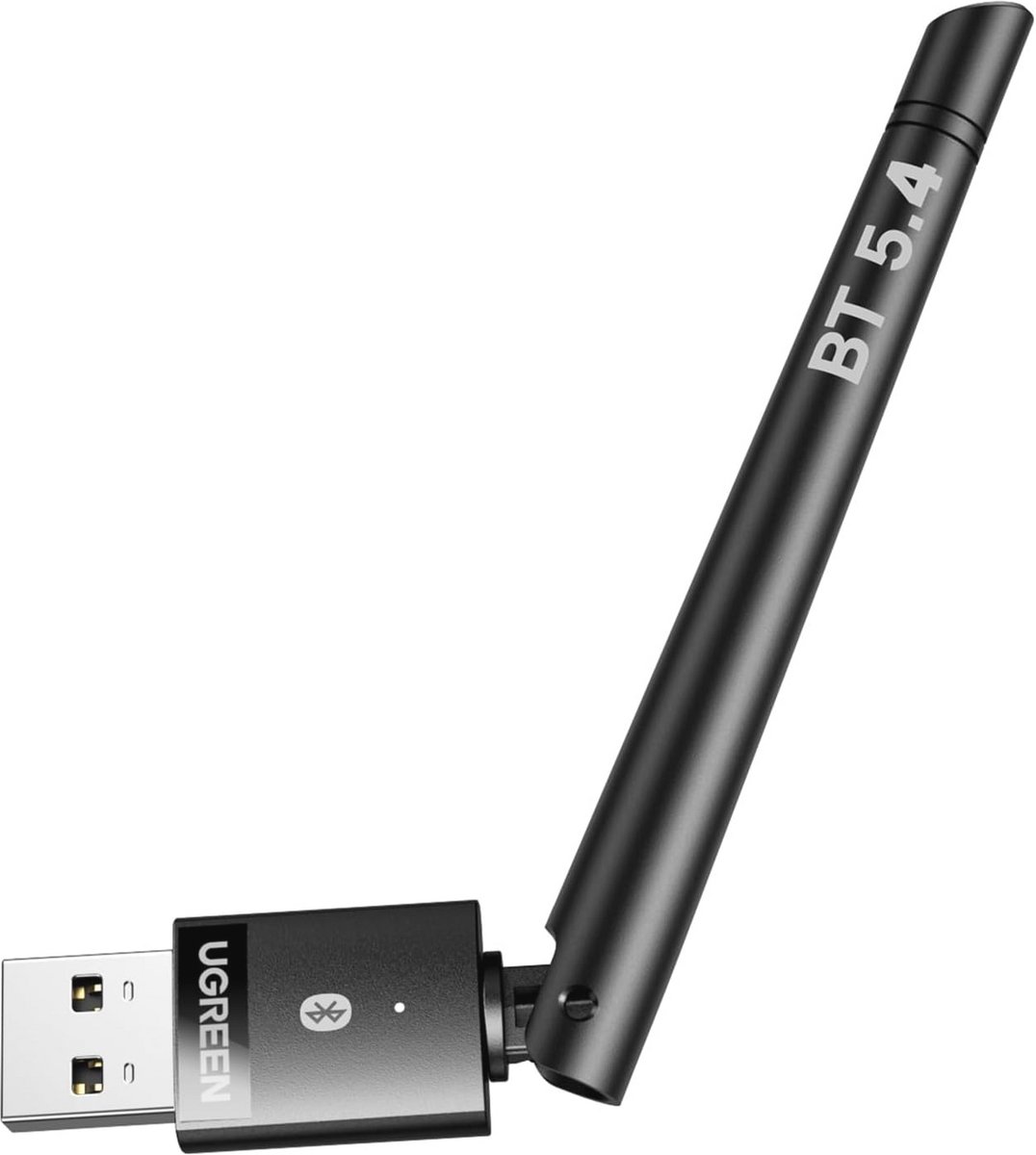 Bluetooth 5.4 Adapter met Antenne voor PC - Lange Zendrange en Lagere Latentie