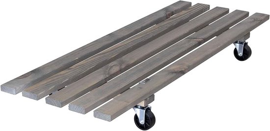 Esschert Design plantentrolley vierkant hout 29 cm naturel kopen