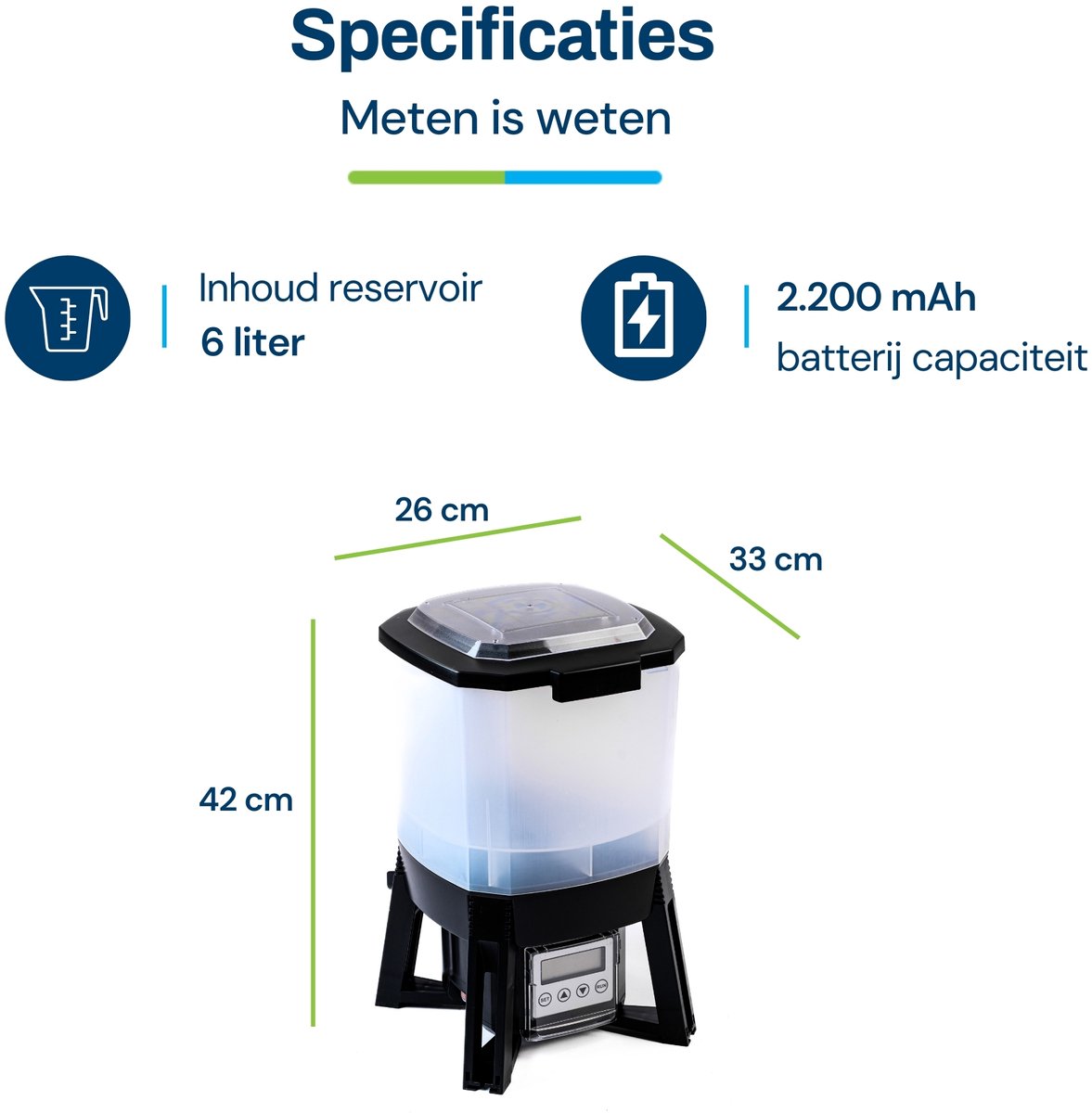 BluGarda BluFeeder - Automatische vis voederautomaat op zonne-energie - visvoeder voor vijver koi - 6L voer reservoir thumbnail 5
