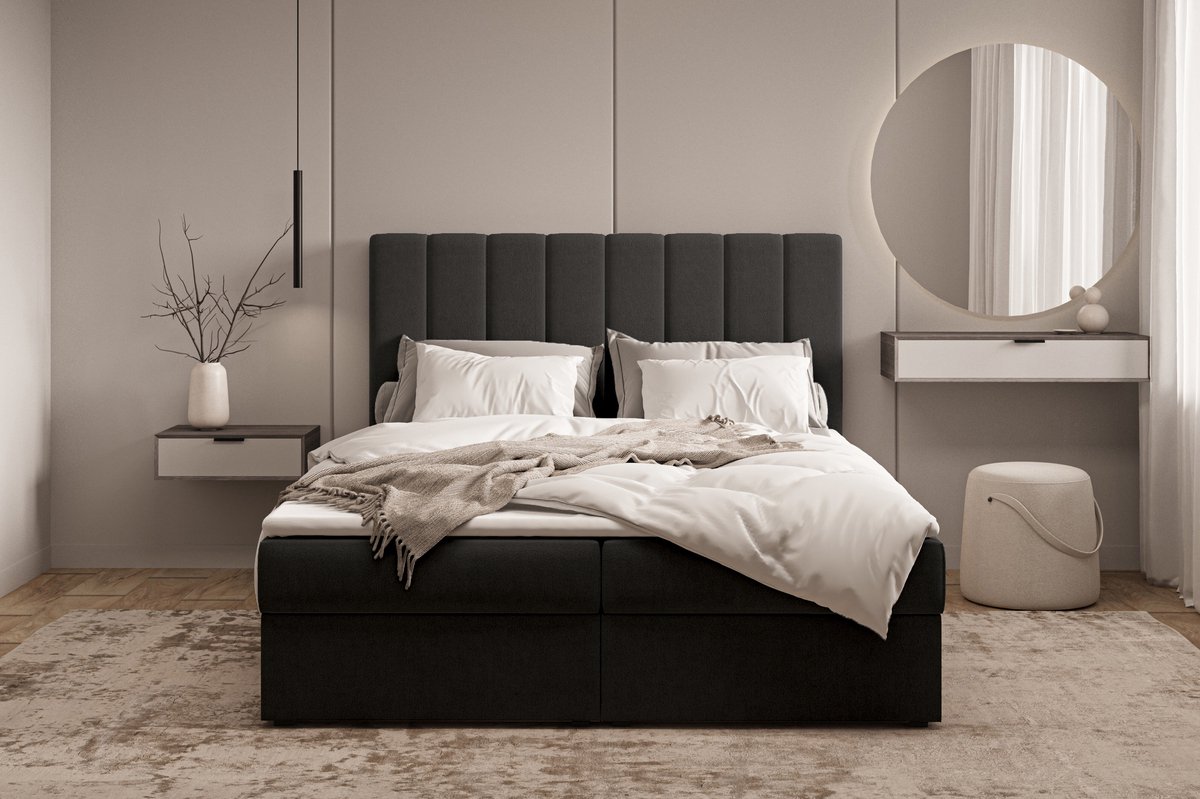 Gestoffeerd Continentaal Bed, Bonell-matras en Topper, TweepeInspireME Boxspring Bed 01 - 180x200 Trinity 16 thumbnail 4
