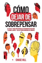 Boek "Hoe te stoppen met overdenken" met illustraties van rode en oranje hoofden en een gele figuur met zonnebril.