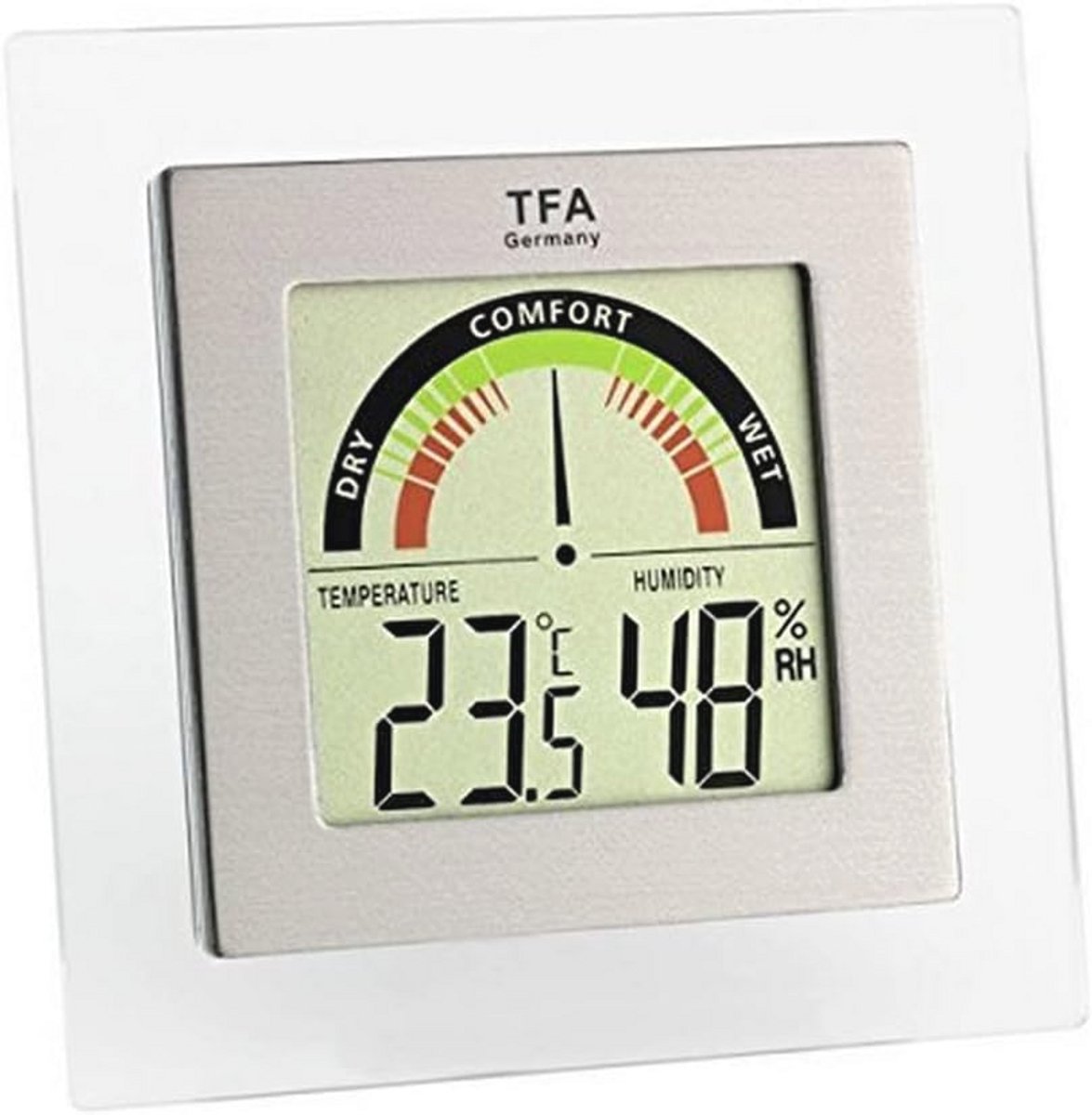 Digitale thermo-hygrometer voor thuis | Meet temperatuur en luchtvochtigheid met weergave van comfortzones