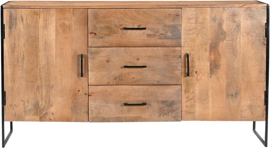 Livingfurn - Dressoir - Elin 150cm - Bruin, Zwart