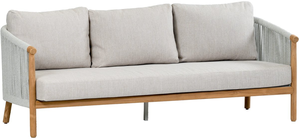 Loungebank Es Vedra | 3-persoons | Teakhout & Cream