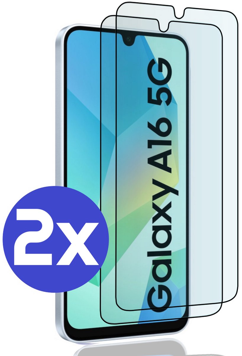 ArmorDrop Full Guard Screenprotector Geschikt Voor Samsung A16 - Gehard Glas - 2 Stuks