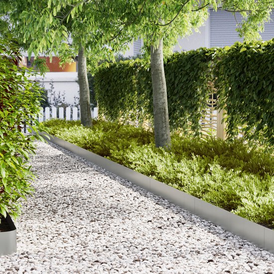 vidaXL - Tuinthema's - 10 - stuks - 100x0,5x20 - cm - Gekalibreerd - Staal