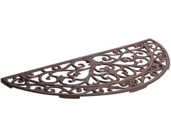 BISCOTTINI Gietijzeren Deurmat - Buitenmatten Eenvoudig Te Reinigen - Massieve Gietijzer - Deurmatten - 68,5x32x1,5 cm - Voor Ingang, Terras