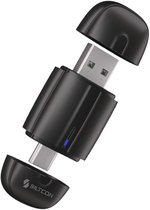 Siltcon® 2-in-1 Carplay Dongle Geschikt - Android Auto Dongle Geschikt - Draadloos Carplay & Android Auto Geschikt - USB-A - USB-C - Ultra Compact