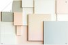 Abstractie, Minimalisme, Rechthoeken, Beige, pastelroze, lichtblauw, crème, grijs