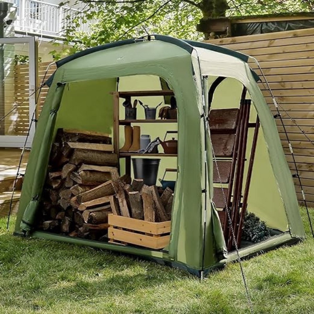 GTB® Fietsenberging - Fietsenstalling - Fietsenhok - Groen - 200cm x 120cm x 165cm