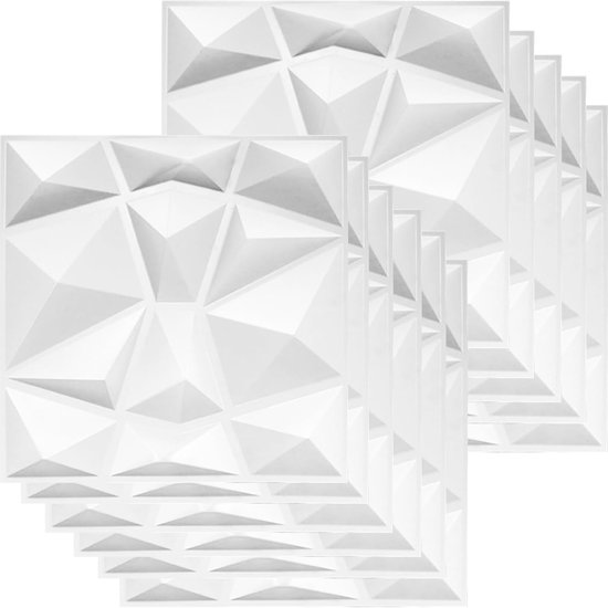 Brick Strip 3D Wall Panel EPS White Brick - Insulating - For Indoor Outdoor 100x50x2cm