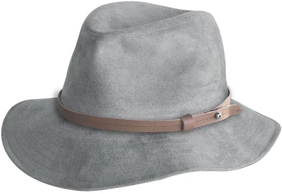 Dylan Fedora Chapeaux Femme Chapeau d'Hiver Homme House of Ord - Taille: L/XL: 61cm Couleur: Grijs