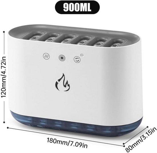 Ruhhy Aroma Diffuser - 400ml Luchtbevochtiger met Ionisator en LED Lamp Ruhhy Aroma Diffuser - 400ml Luchtbevochtiger met Ionisator en LED Lamp