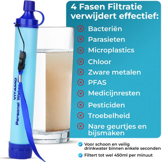 Paille de filtre à Water personnelle - Filtre à eau extérieur - Filtres 1500l - Filtre