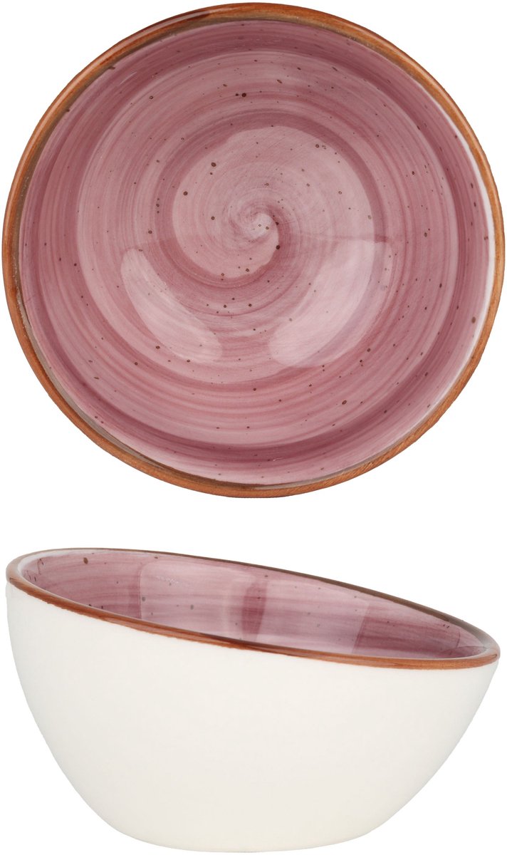 Bonna Serveerschaal - Aura Blackberry - Porselein - 8 cm (60cc) - set van 2