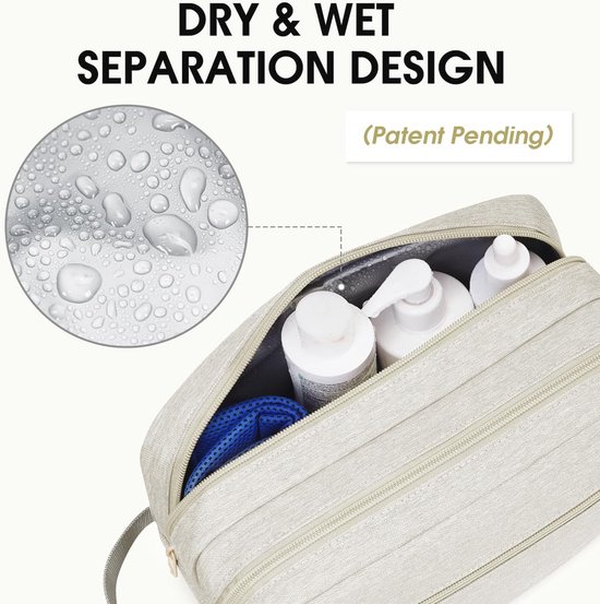 Neceser para hombre, tejido de nailon, malla transpirable, almacenamiento de gra