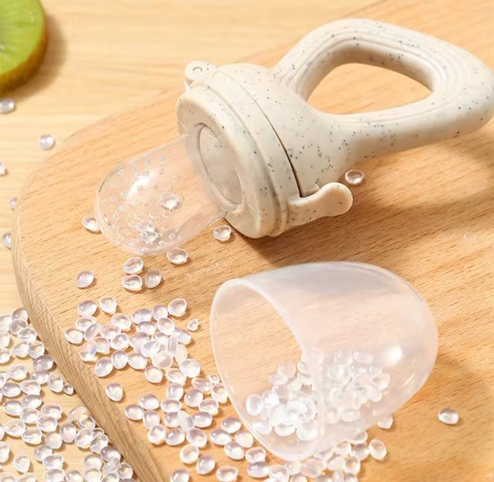 Sucette - Sucette Fruit - Sachet à grignoter - Nourriture pour bébé - Sans BPA et 100 % Siliconen - Sucette bébé - Fruit Bébé - beige