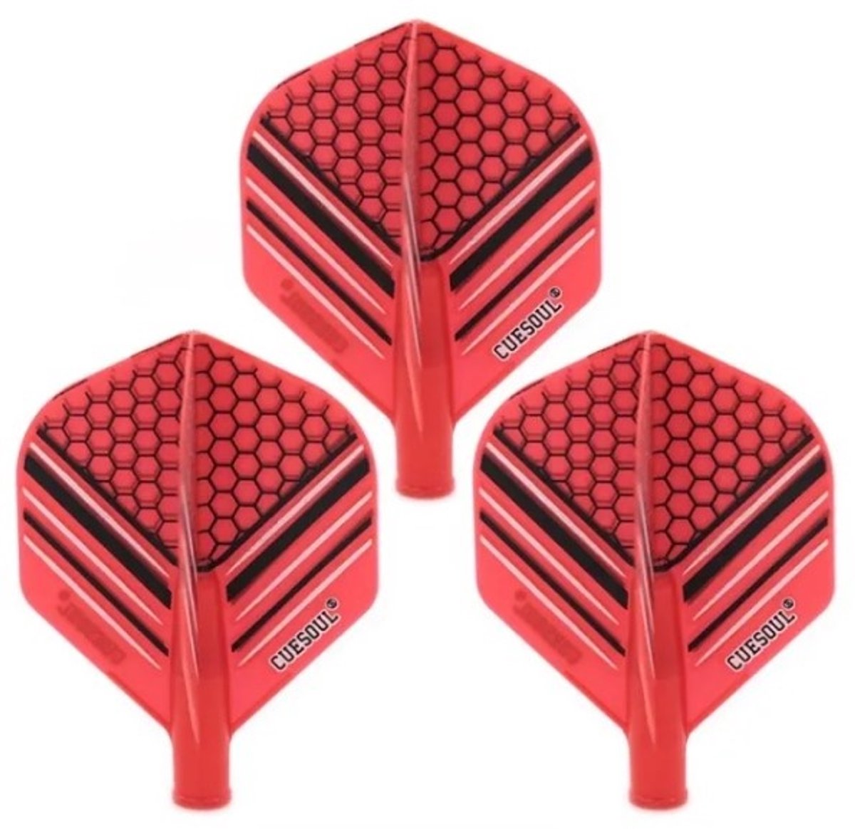 Cuesoul - Tero Flight System AK4 Honnycombs Pattern - Red Standard - Dart Flights