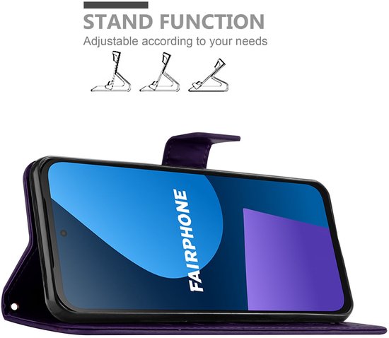 Housse étui Portefeuille Pour Fairphone 3 – Similicuir Noir, Protection 360° Avec Cartes – Neuf