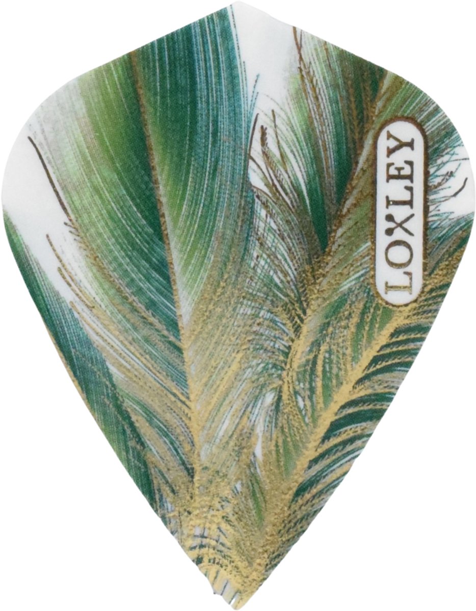Loxley Feather Green & Gold Kite - Dart Flights