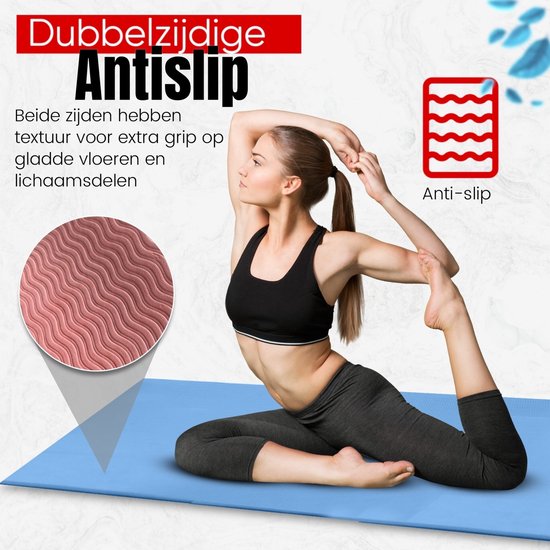 Padisport TPE Yogamat Rood – Pilates Mat – Yoga Mat Anti Slip - Pilatesmat - Yogamat - Fitnessmat van Padisport — afbeelding 2