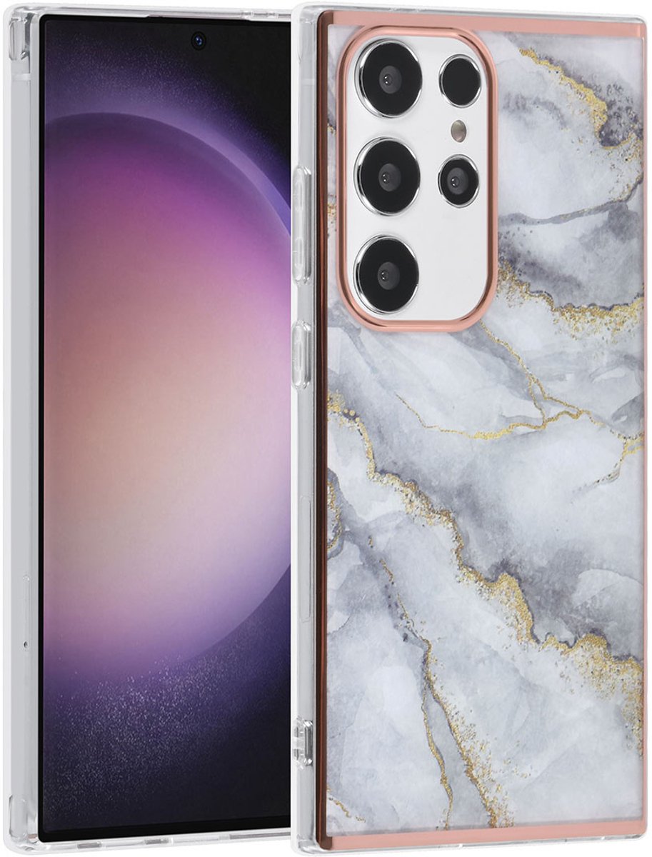 UNIQ Accessory Galaxy S24 Ultra Backcover hoesje - Marble Grey