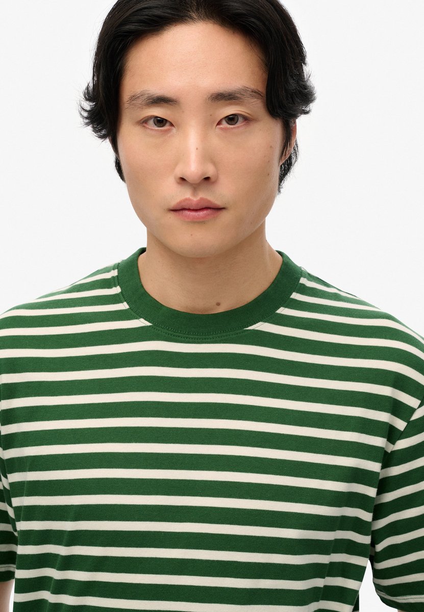 Superdry Merchant Stripe T-shirt Heren T-shirts Groen