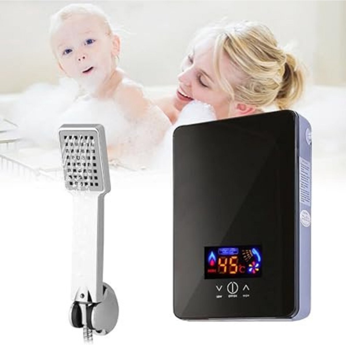 Doorstroomverwarmer Met Douchekop set – Doorstromer met Toucheknop – Doorstromer Douche Elektrisch