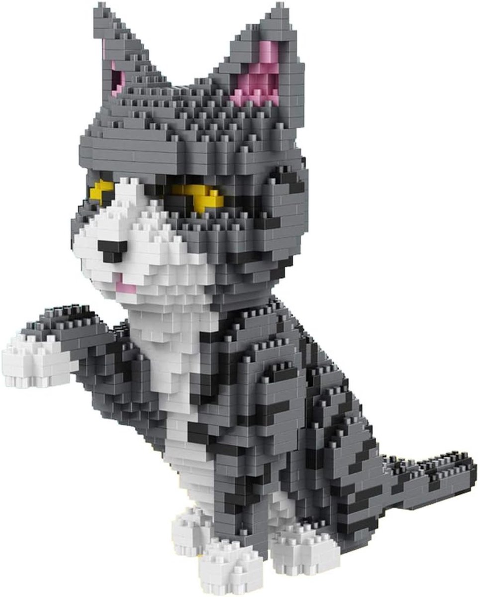Puzzelbouwpakket Kat met 1300 Nanoblokken
