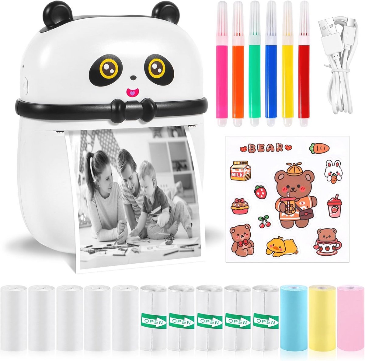 Draagbare Mini Fotoprinter - Draadloze Bluetooth Fotoprint voor Notities en Dagboek