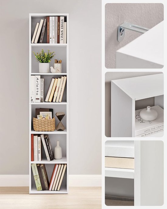 VASAGLE Bookcase with 6 Shelves for Living Room, Study VASAGLE Bookcase with 6 Shelves for Living Room, Study