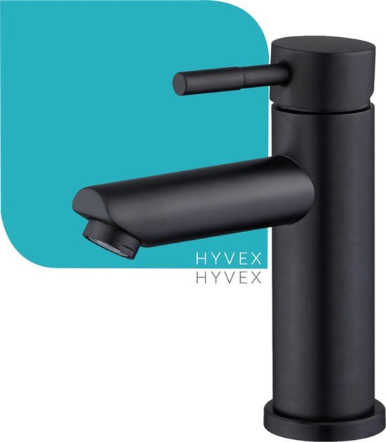 Robinet de salle de bain et de cuisine Noir avec raccords - Robinet d'évier - Noir