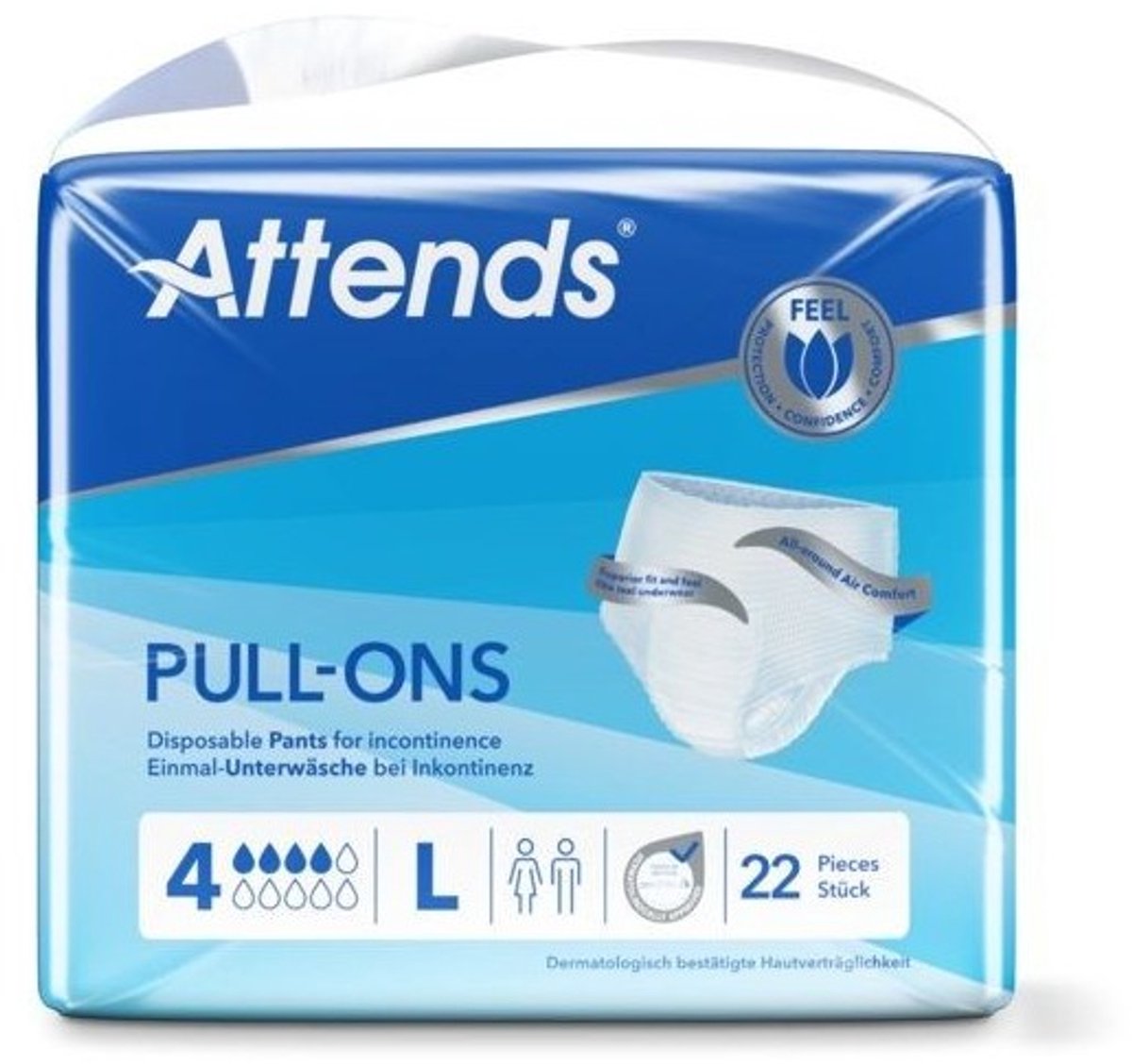 4x Attends Pull-Ons 4 Maat L (22 stuks)